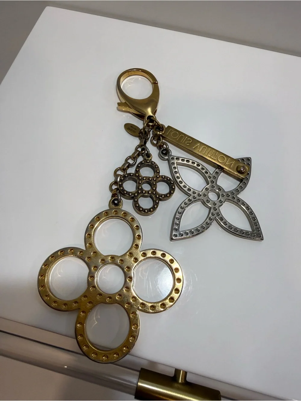 Louis Vuitton Gold & Silver Bag Charm